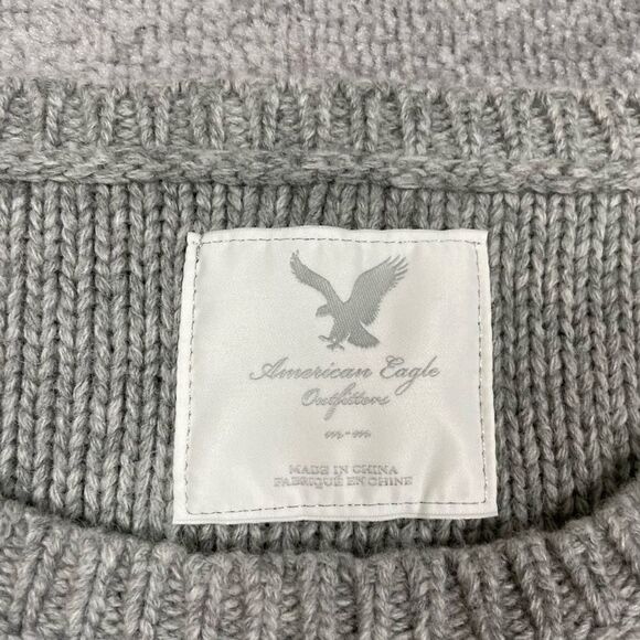 American Eagle AE Women’s XS Gray Wool Knit Short Sleeve T-Shirt Top - Picture 5 of 6